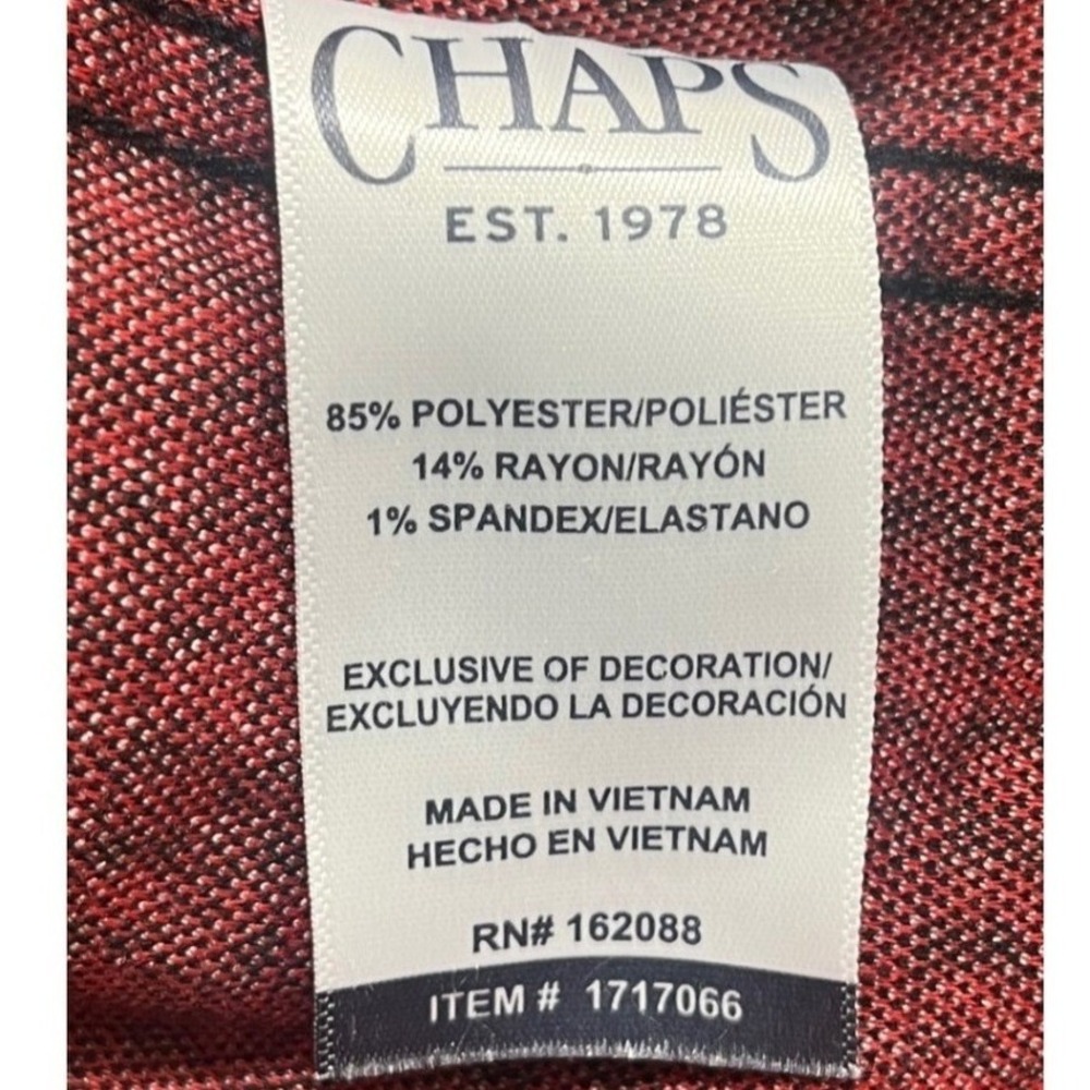 Chaps Heavy Red Black Plaid Lumber Jack Flannel Long Sleeve Shirt Size XL Men's - Picture 6 of 7
